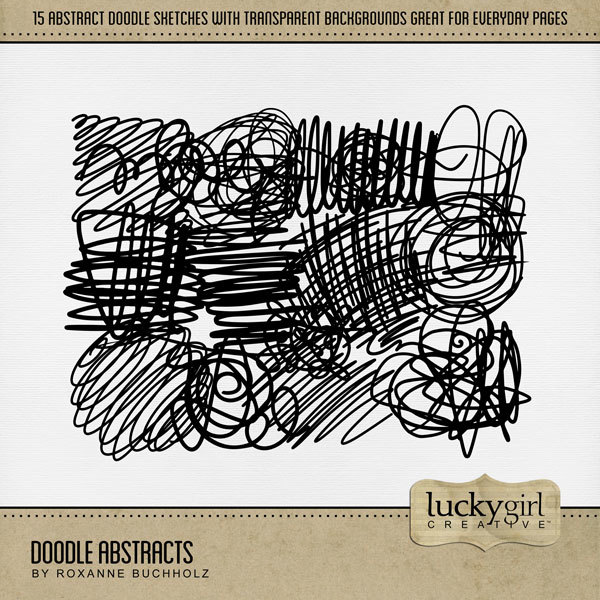 Doodle Abstracts Digital Art - Digital Scrapbooking Kits