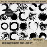 Brush Grunge Swirl Easy Masks & Overlays