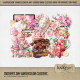 Mother's Day Watercolor Clusters