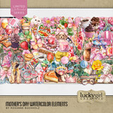 Mother's Day Watercolor Elements