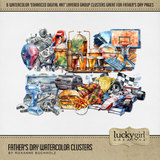 Father's Day Watercolor Clusters