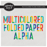 Multicolored Folded Paper Alpha