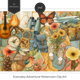 Everyday Adventure Watercolor Clip Art