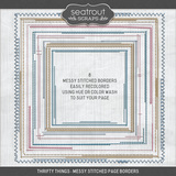 Thrifty Things - Messy Stitched Page Borders