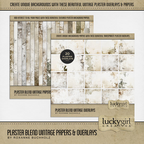 Plaster Blend Vintage Papers & Overlays Digital Art - Digital Scrapbooking Kits