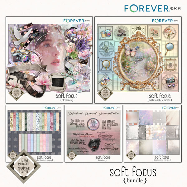 Soft Focus Big Bundle Digital Art - Digital Scrapbooking Kits