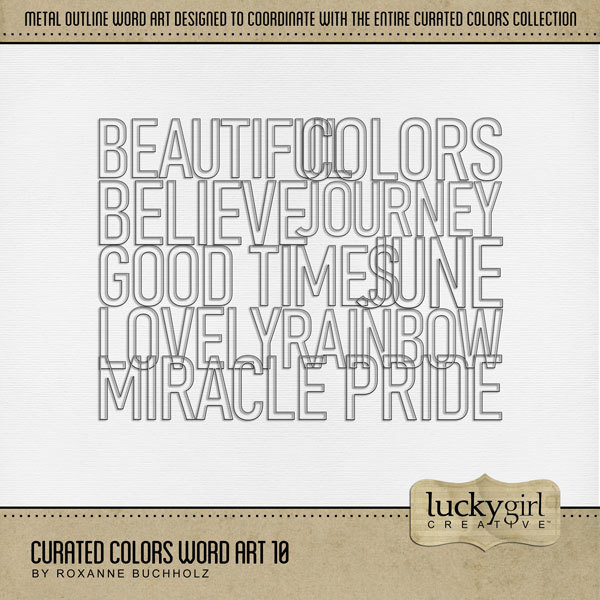 Curated Colors Word Art 10 Digital Art - Digital Scrapbooking Kits