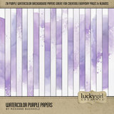 Watercolor Purple Papers