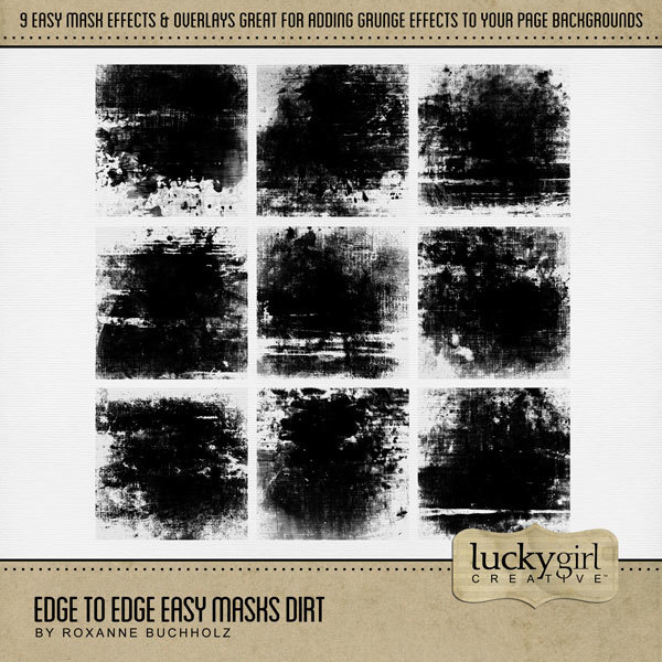 Edge to Edge Easy Masks Dirt Digital Art - Digital Scrapbooking Kits