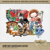 Derby Days Watercolor Clusters