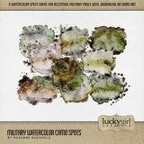 Military Watercolor Camo Spots