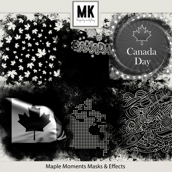 Maple Moments - Masks & Effects Digital Art - Digital Scrapbooking Kits