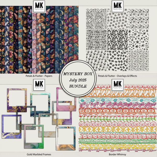 Mystery Box - July 2025 BUNDLE Digital Art - Digital Scrapbooking Kits