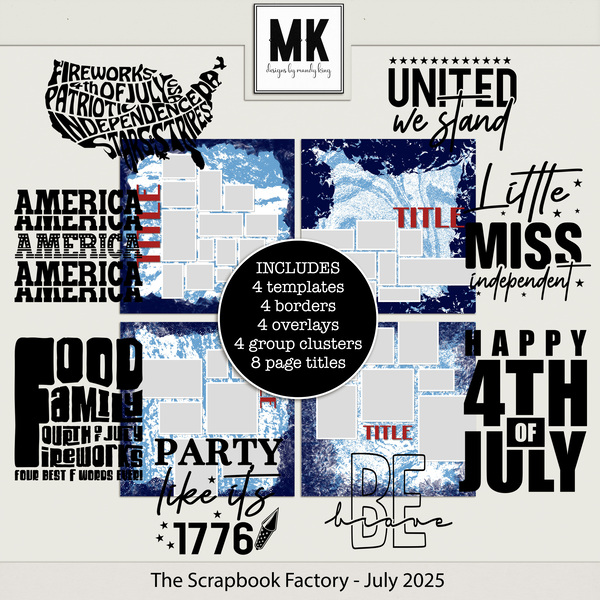 The Scrapbook Factory - July 2025 Digital Art - Digital Scrapbooking Kits