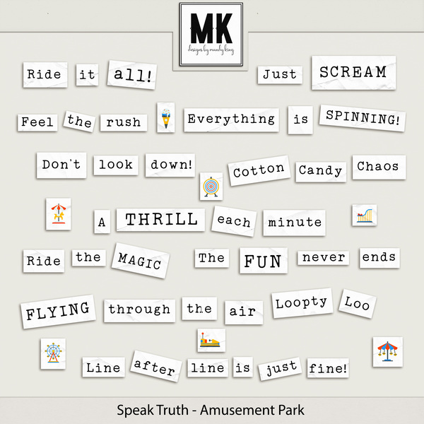 Speak Truth - Amusement Park Digital Art - Digital Scrapbooking Kits