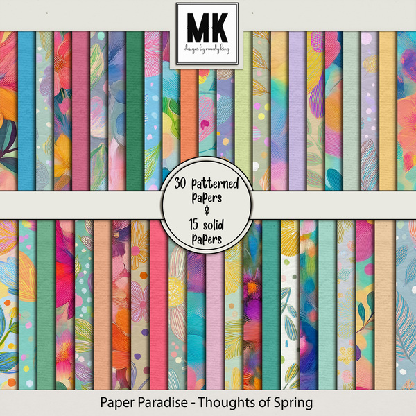Paper Paradise - Thoughts of Spring Digital Art - Digital Scrapbooking Kits