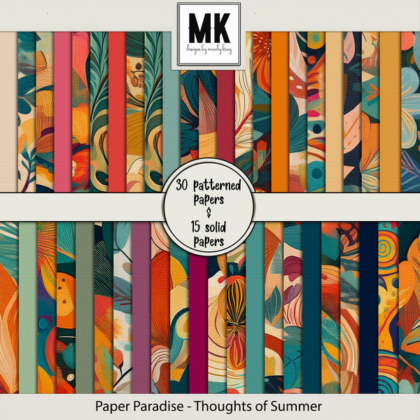 Paper Paradise - Thoughts of Summer Digital Art - Digital Scrapbooking Kits