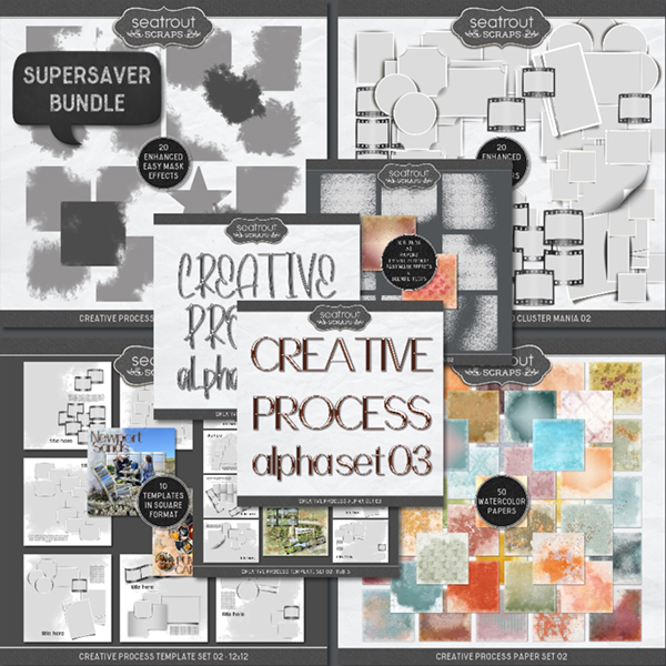 Creative Process Part 2 Supersaver Bundle Digital Art - Digital Scrapbooking Kits