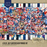 4th of July Watercolor Parade Kit