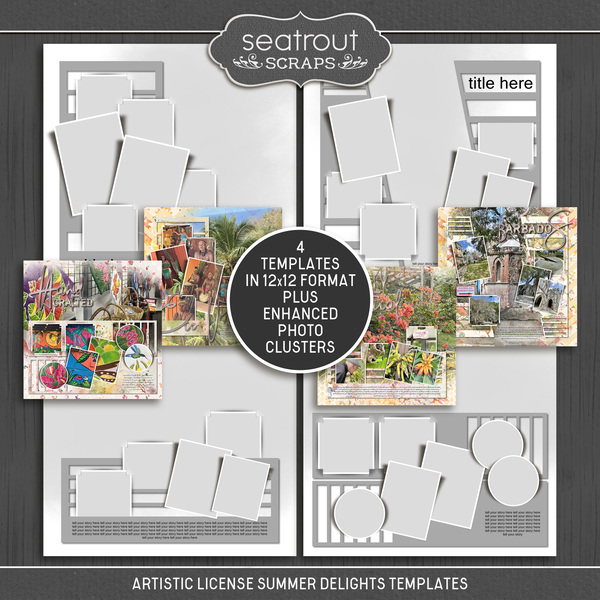 Artistic License Summer Delights Digital Art - Digital Scrapbooking Kits