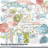 Watercolor Sketchbook No. 01 Element Pack