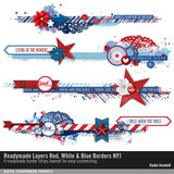 Readymade Layers Red, White and Blue Borders 01