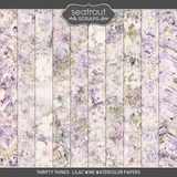 Thrifty Things - Lilac Wine Watercolor Papers