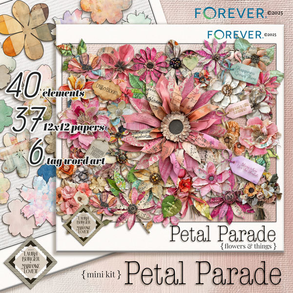 Petal Parade Mini Bundle Digital Art - Digital Scrapbooking Kits