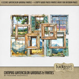 Camping Watercolor Windows & Frames
