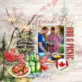 Canada Day Watercolor Elements