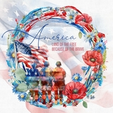 4th of July Watercolor Wreaths