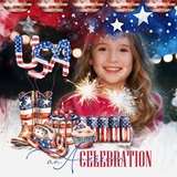 4th of July Watercolor Elements