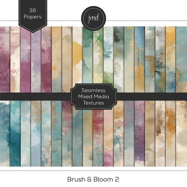 Brush & Bloom 2 Digital Art - Digital Scrapbooking Kits