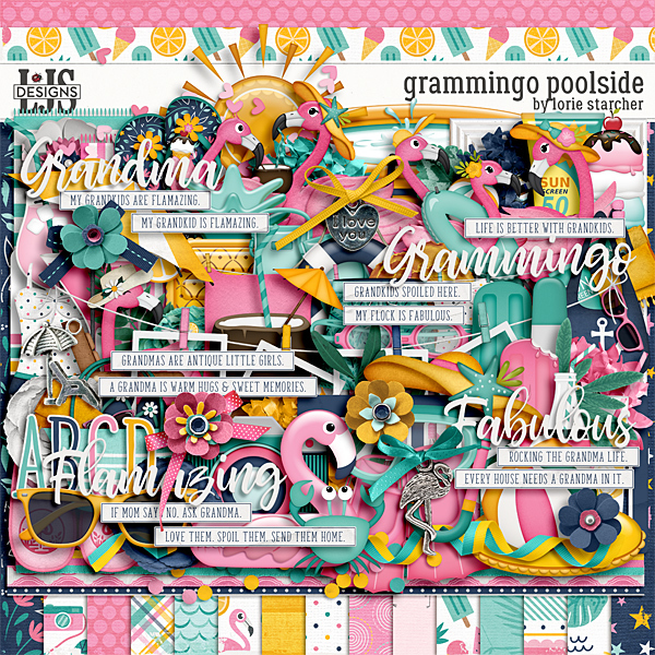 Grammingo - Poolside Digital Art - Digital Scrapbooking Kits