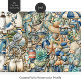 Coastal Wild Watercolor Motifs