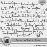 Forever Live Word Art Stickers