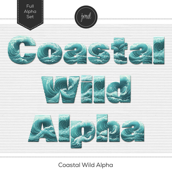 Coastal Wild Alpha Digital Art - Digital Scrapbooking Kits