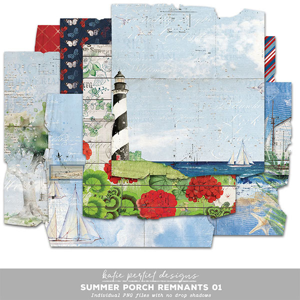 Summer Porch Remnants 01 Digital Art - Digital Scrapbooking Kits