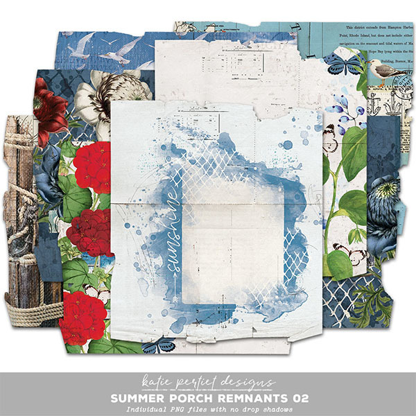 Summer Porch Remnants 02 Digital Art - Digital Scrapbooking Kits