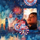 4th of July Watercolor Parade Elements