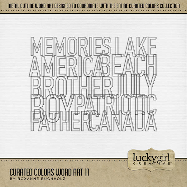 Curated Colors Word Art 11 Digital Art - Digital Scrapbooking Kits