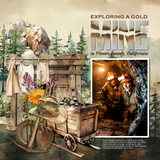 Gold Rush Watercolor Elements