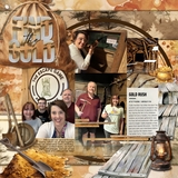 Gold Rush Watercolor Elements