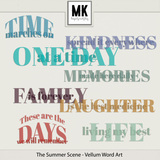 The Summer Scene - Vellum Word Art