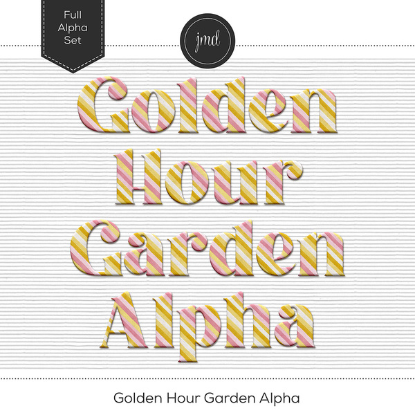 Golden Hour Garden Alpha Digital Art - Digital Scrapbooking Kits
