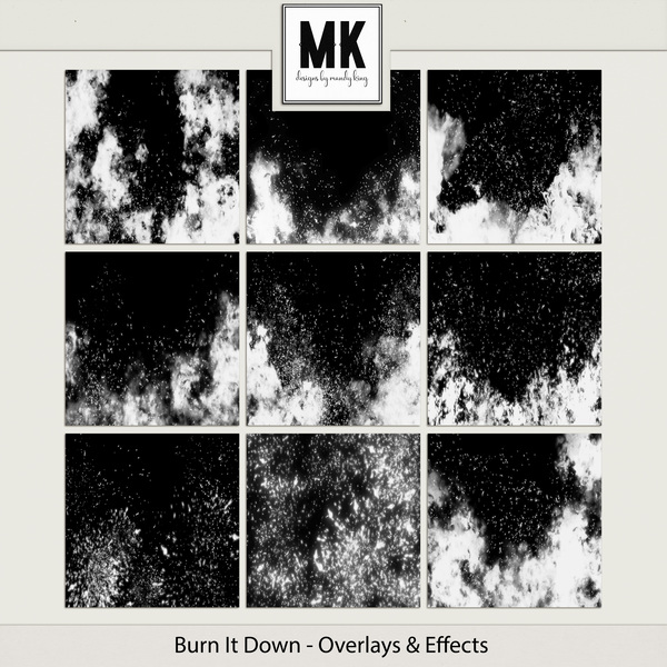 Burn It Down Overlays & Effects Digital Art - Digital Scrapbooking Kits