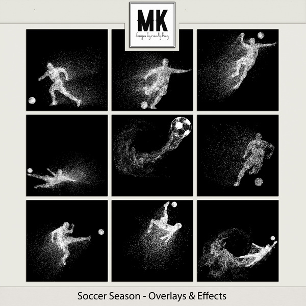 Soccer Season - Overlays & Effects Digital Art - Digital Scrapbooking Kits
