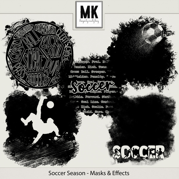 Soccer Season - Masks & Effects Digital Art - Digital Scrapbooking Kits