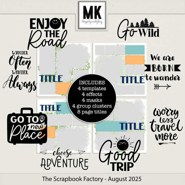 The Scrapbook Factory - August 2025 Digital Art - Digital Scrapbooking Kits