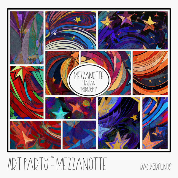 Mezzanotte Backgrounds Digital Art - Digital Scrapbooking Kits